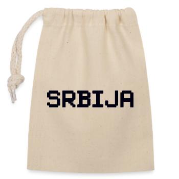 SRBIJA Serbia - Closable cotton gift bag (14x20cm) - nature - Front