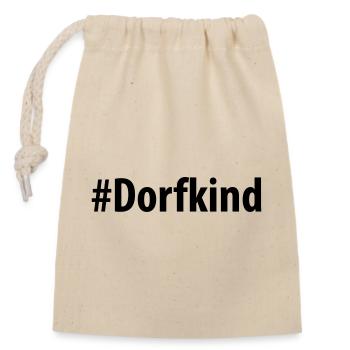 dorfkind - Verschließbarer Geschenkbeutel aus Baumwolle (14x20cm) - Natur - Vorne