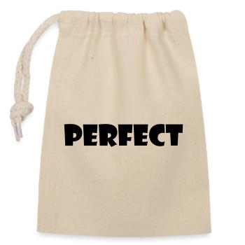 Perfect - Closable cotton gift bag (14x20cm) - nature - Front