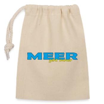 LA MER FONCTIONNE TOUJOURS - Sac cadeau en coton avec cordon (14 x 20 cm) - nature - Devant