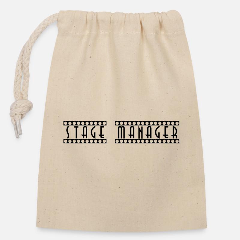 Stage_Manager - Sac cadeau en coton avec cordon (14 x 20 cm) - nature