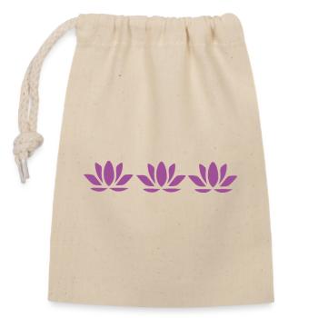 Lotus Flower Lotus Flower Violet Flower Flower Yoga - Closable cotton gift bag (14x20cm) - nature - Front