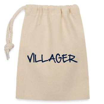 VILLAGER - Verschließbarer Geschenkbeutel aus Baumwolle (14x20cm) - Natur - Vorne