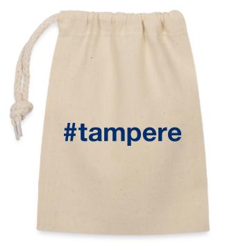 Hashtag Tampere Suomi Finlande - Sac cadeau en coton avec cordon (14 x 20 cm) - nature - Devant
