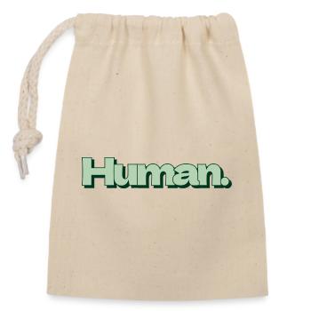 Human Nature Connection - Closable cotton gift bag (14x20cm) - nature - Front