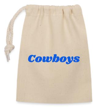 Cowboys - Closable cotton gift bag (14x20cm) - nature - Front