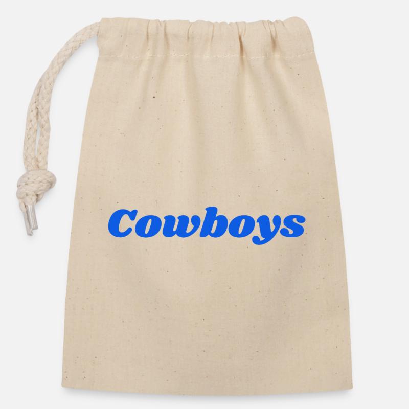 cowboys - Verschließbarer Geschenkbeutel aus Baumwolle (14x20cm) - Natur