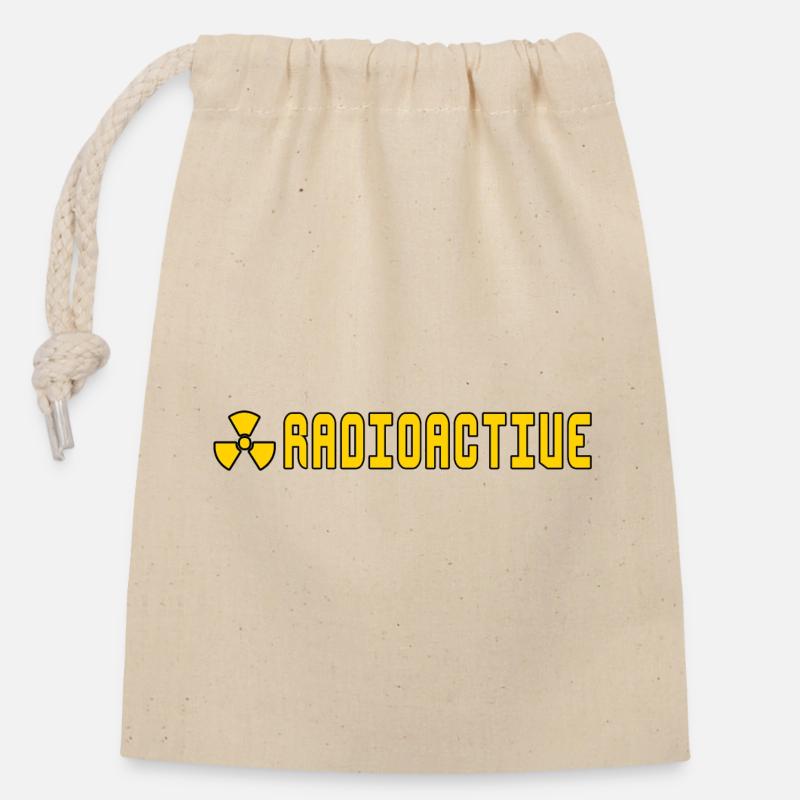 radioactif - Sac cadeau en coton avec cordon (14 x 20 cm) - nature