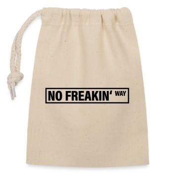 Pas de façon bizarre - Sac cadeau en coton avec cordon (14 x 20 cm) - nature - Devant