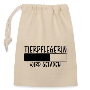 Tierpflegerin Spruch Lustig Tierpflegerin Geschenk - Verschließbarer Geschenkbeutel aus Baumwolle (14x20cm) - Natur - Vorne