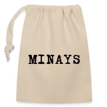Logo Minays - Sac cadeau en coton avec cordon (14 x 20 cm) - nature - Devant
