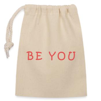 Motif inspirant avec manifestation personnelle - Sac cadeau en coton avec cordon (14 x 20 cm) - nature - Devant