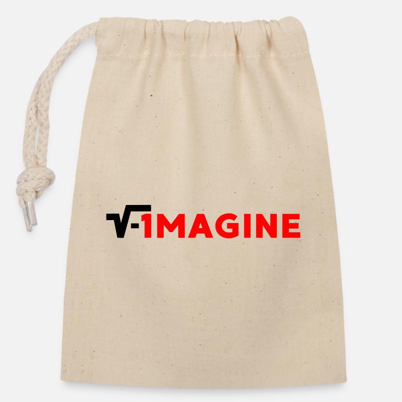 Imagine - Verschließbarer Geschenkbeutel aus Baumwolle (14x20cm) - Natur
