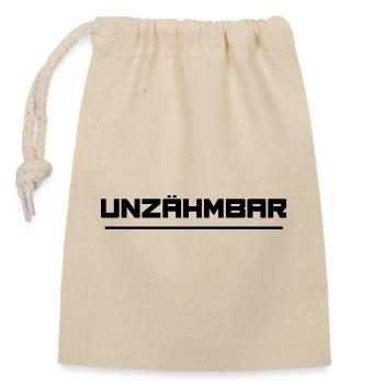 Indomptable - Sac cadeau en coton avec cordon (14 x 20 cm) - nature - Devant