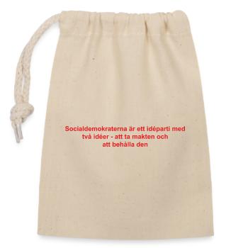 Modernes abstraktes Schallwellen-Design - Verschließbarer Geschenkbeutel aus Baumwolle (14x20cm) - Natur - Vorne