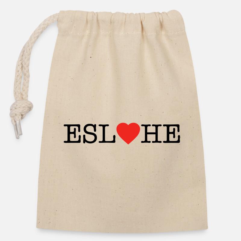 Eslohe - Closable cotton gift bag (14x20cm) - nature