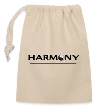 Harmony - Closable cotton gift bag (14x20cm) - nature - Front