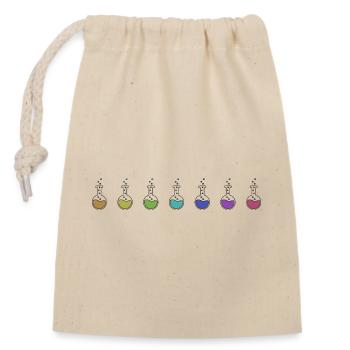Expérience de chimie en laboratoire - Sac cadeau en coton avec cordon (14 x 20 cm) - nature - Devant