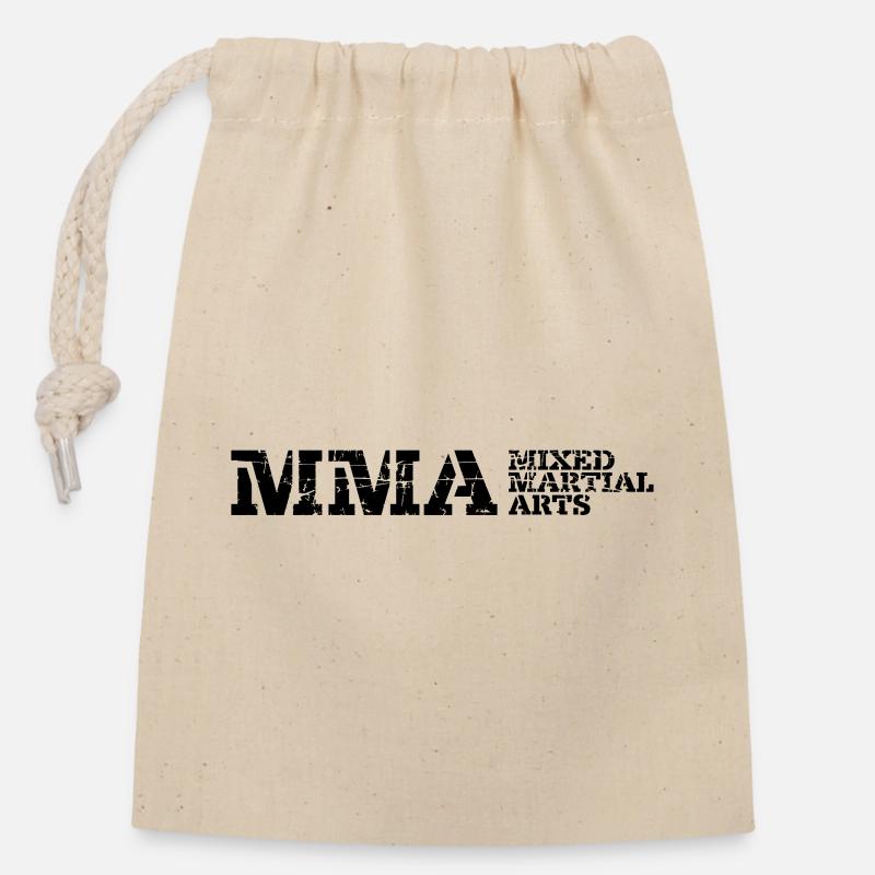 MMA - Closable cotton gift bag (14x20cm) - nature