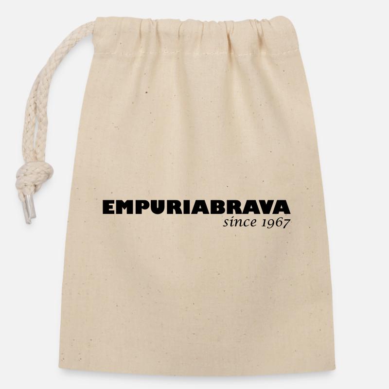 Empuriabrava depuis 1967 - Sac cadeau en coton avec cordon (14 x 20 cm) - nature
