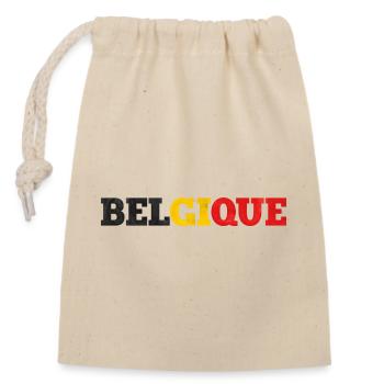 Belgien - Verschließbarer Geschenkbeutel aus Baumwolle (14x20cm) - Natur - Vorne