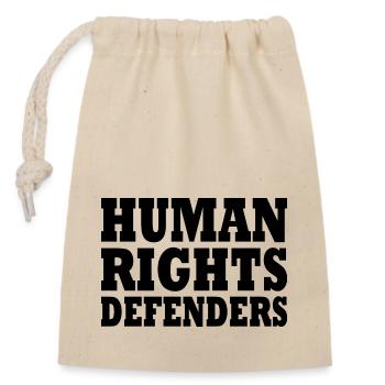 Human rights defenders - Sac cadeau en coton avec cordon (14 x 20 cm) - nature - Devant
