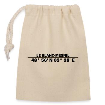Le Blanc-Mesnil Koordinaten - Verschließbarer Geschenkbeutel aus Baumwolle (14x20cm) - Natur - Vorne