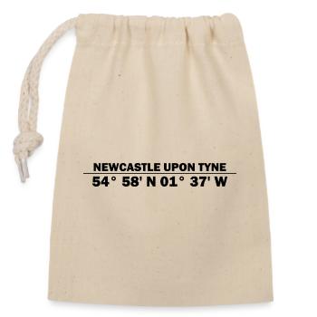 Newcastle upon Tyne coordinates - Closable cotton gift bag (14x20cm) - nature - Front