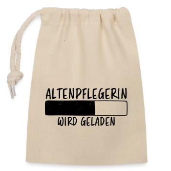 Altenpflegerin Spruch Witz Altenpflegerin Geschenk - Verschließbarer Geschenkbeutel aus Baumwolle (14x20cm) - Natur - Vorne