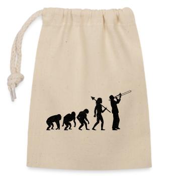 Posaunist Posaunist Evolution Marching Band - Verschließbarer Geschenkbeutel aus Baumwolle (14x20cm) - Natur - Vorne