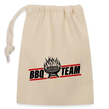 Barbecue Grill Bbq Team - Verschließbarer Geschenkbeutel aus Baumwolle (14x20cm) - Natur - Vorne