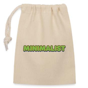 Minimalist Neon Lettering Retro - Closable cotton gift bag (14x20cm) - nature - Front