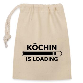 Köchin Spruch Kochen Job Lustiges Köchin Geschenk - Verschließbarer Geschenkbeutel aus Baumwolle (14x20cm) - Natur - Vorne