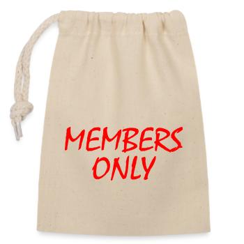 members only - Sac cadeau en coton avec cordon (14 x 20 cm) - nature - Devant