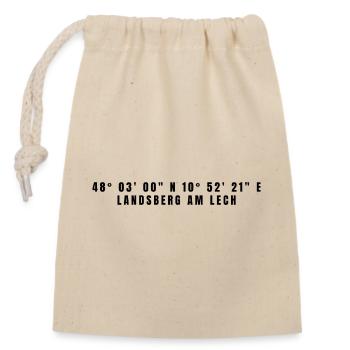 Landsberg am Lech Bavaria Coordonnées - Sac cadeau en coton avec cordon (14 x 20 cm) - nature - Devant