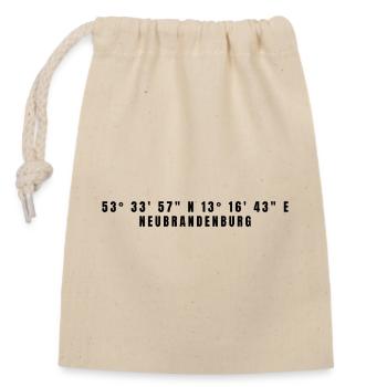 Coordonnées Neubrandenburg Mecklembourg-Poméranie occidentale - Sac cadeau en coton avec cordon (14 x 20 cm) - nature - Devant