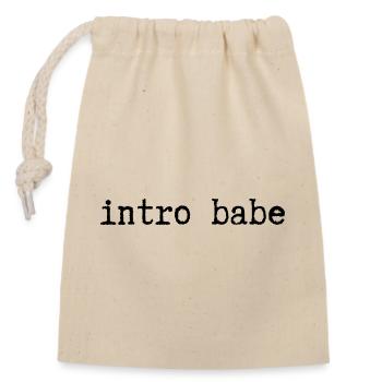 intro babe - Verschließbarer Geschenkbeutel aus Baumwolle (14x20cm) - Natur - Vorne