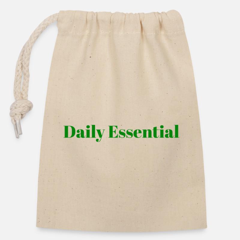 Daily Wear Essential - Verschließbarer Geschenkbeutel aus Baumwolle (14x20cm) - Natur