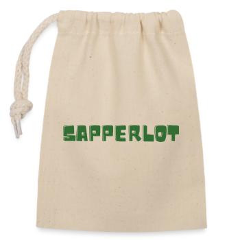 Sapperlot - Wortschätze - vergessene Wörter - Verschließbarer Geschenkbeutel aus Baumwolle (14x20cm) - Natur - Vorne