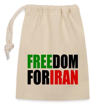 Freedom for iran - Verschließbarer Geschenkbeutel aus Baumwolle (14x20cm) - Natur - Vorne