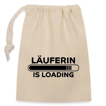 Läuferin Spruch Laufen Lustiges Läuferin Geschenk - Verschließbarer Geschenkbeutel aus Baumwolle (14x20cm) - Natur - Vorne
