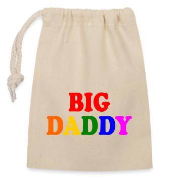 Big daddy - Sac cadeau en coton avec cordon (14 x 20 cm) - nature - Devant