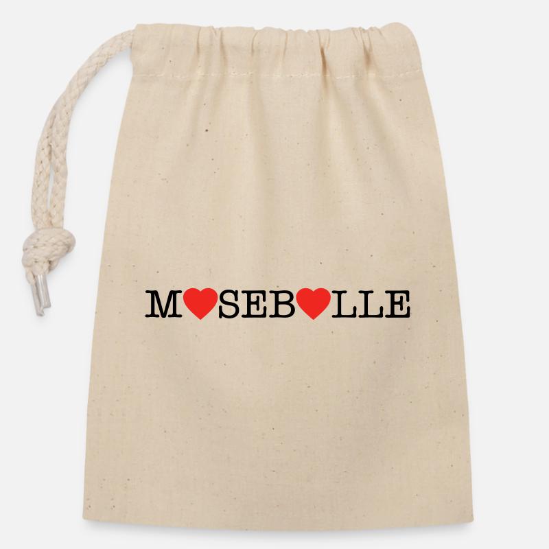 Mosebolle - Sac cadeau en coton avec cordon (14 x 20 cm) - nature