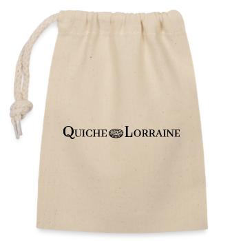 QUICHE LORRAINE (Kochen) - Verschließbarer Geschenkbeutel aus Baumwolle (14x20cm) - Natur - Vorne