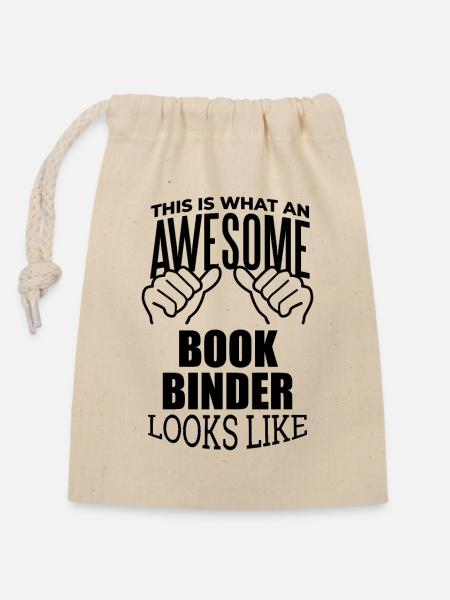 Buchbinder Buchbinder Buchbinder Buchbinder - Verschließbarer Geschenkbeutel aus Baumwolle (14x20cm) - Natur