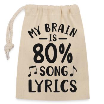 Singer Musician Singing - Closable cotton gift bag (14x20cm) - nature - Front