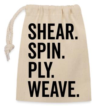 Shear Spin Ply Weave - Closable cotton gift bag (14x20cm) - nature - Front