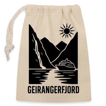 Geiranger Fjord Norway - Closable cotton gift bag (14x20cm) - nature - Front