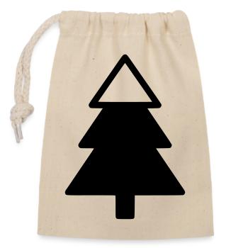 Fir Tree Forest Silhouette - Closable cotton gift bag (14x20cm) - nature - Front