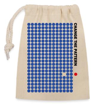 CHANGE THE PATTERN - Closable cotton gift bag (14x20cm) - nature - Front